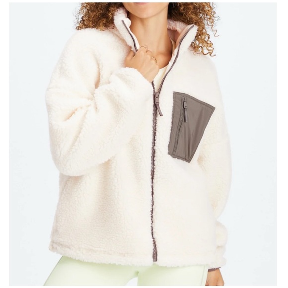 Fabletics Jackets & Blazers - Fabletics Rylan Teddy Full Zip Jacket Women’s Size Small